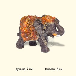 Слон керамика Янтарь