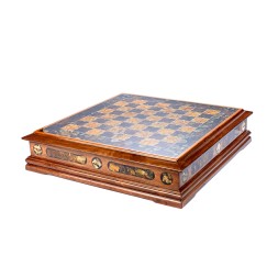 Настольная игра &quot;Шахматы Дорожные&quot; из Янтаря и дерева, 43х43
