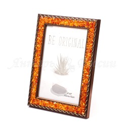 Фоторамка 10х15 янтарь/пластик