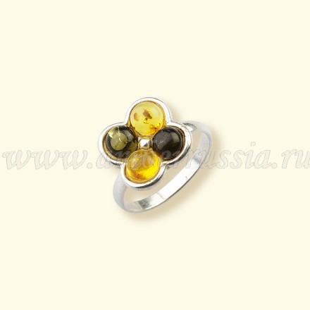 Кольцо с Янтарём Посеребрение купить