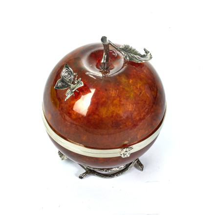 Шкатулка &quot;Райское яблоко&quot; из Янтаря и бронзы купить