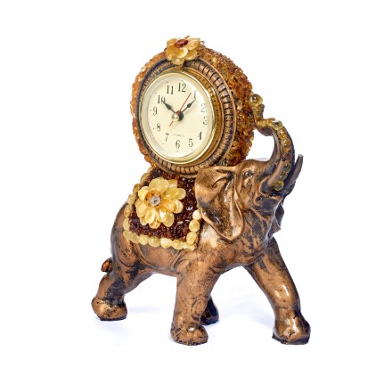 Часы настольные &quot;Слон&quot; из Янтаря и полистоуна купить
