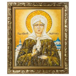 Икона-картина &quot;св. Матрона&quot; из Янтаря