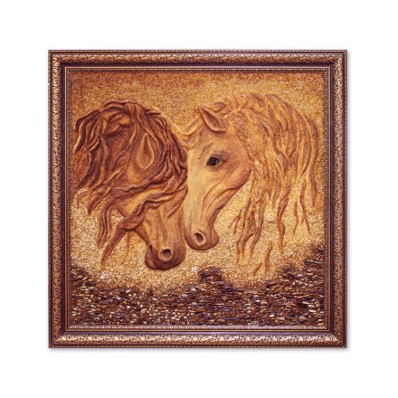 Картина &quot;Лошади&quot; из Янтаря купить