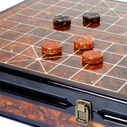 Настольная игра &quot;Шахматы Сянци китайские&quot; из Янтаря и дерева, 42х42
