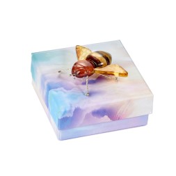 Брошь &quot;Пчела&quot; из янтаря и юв. сплава