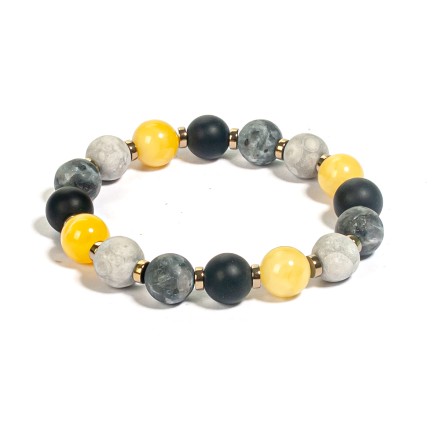 Браслет &quot;Шар&quot; из Янтаря и агата купить
