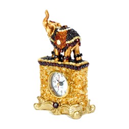 Часы настольные &quot;Слон&quot; из Янтаря и полистоуна