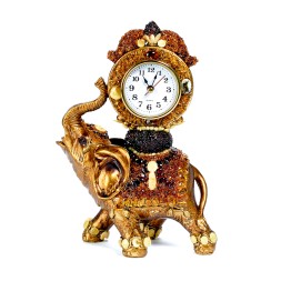 Часы настольные &quot;Слон&quot; из Янтаря и полистоуна