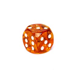 Кубик игральный из Янтаря и эпоксидной смолы
