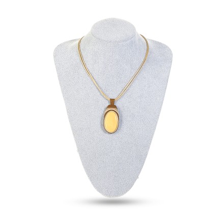 Колье &quot;Дуэт&quot; из Янтаря и нат кожи купить