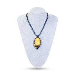 Колье &quot;Дуэт&quot; из Янтаря и нат кожи